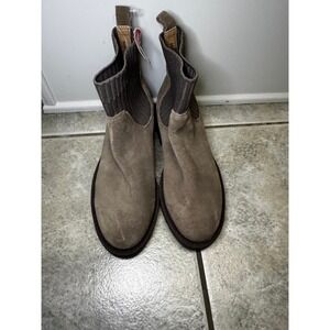 Blondo Waterproof Suede Knit Ankle Boots Women Weather Booties Tan Size 5.5